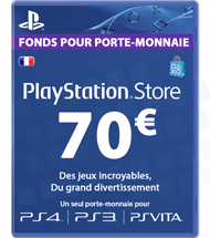 Carte PSN 70 euros FR