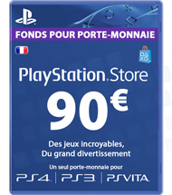 Carte PSN 90 euros FR