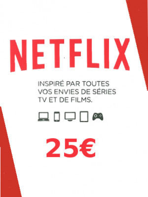 Carte Prépayée Netflix 25€