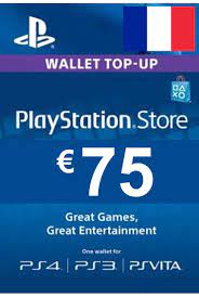 Carte PSN 75 euros FR